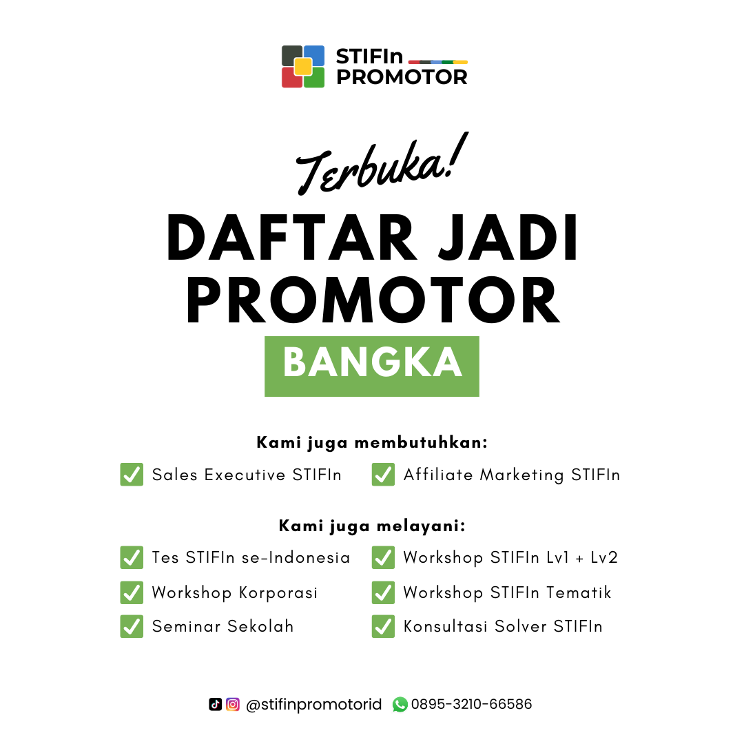 Daftar Promotor STIFIn Bangka – Kepulauan Bangka Belitung