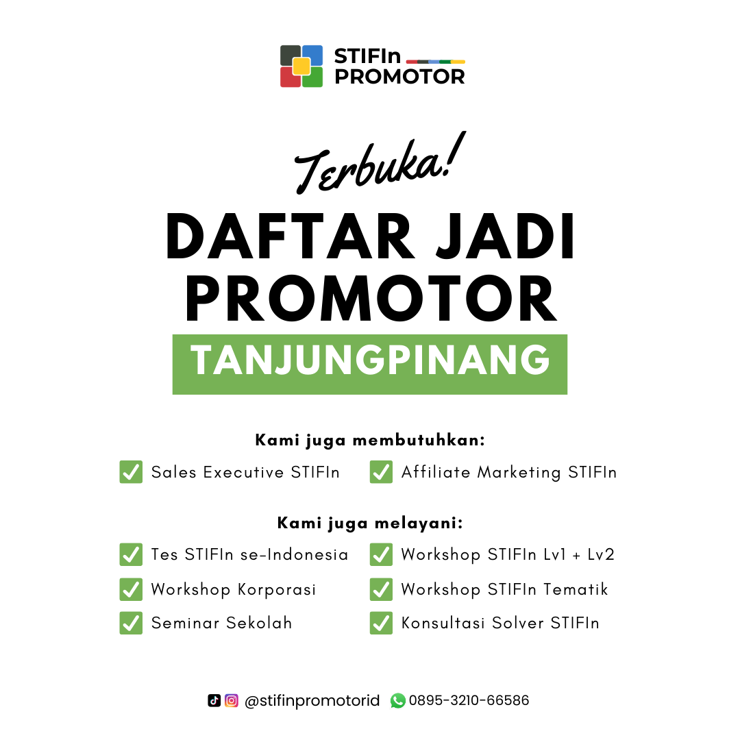 Daftar Promotor STIFIn Tanjungpinang – Kepulauan Riau