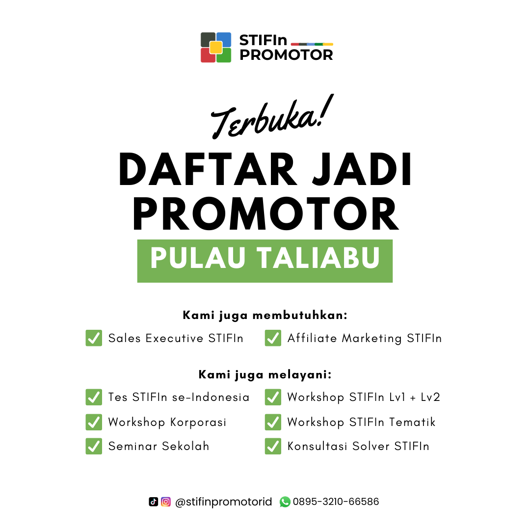 Daftar Promotor STIFIn Pulau Taliabu – Maluku Utara