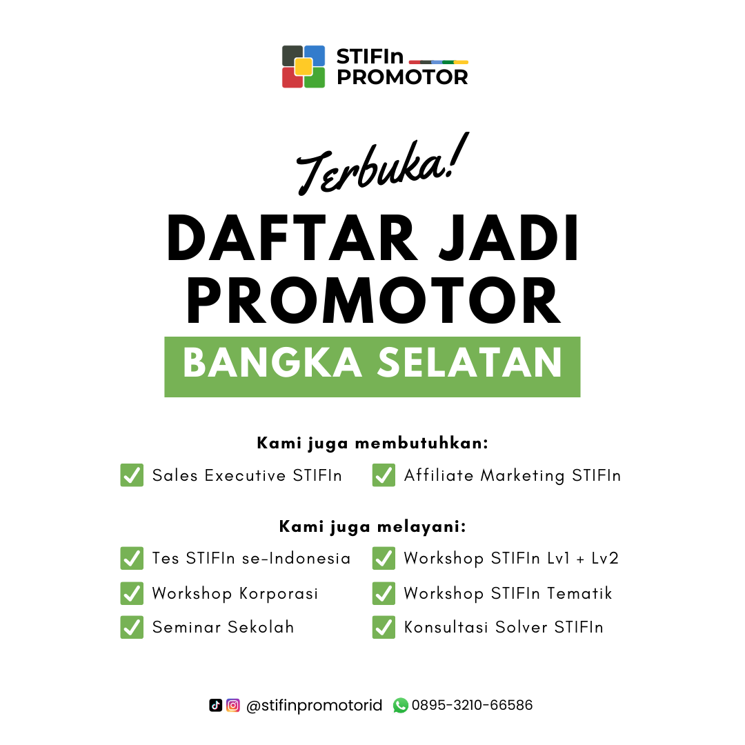 Daftar Promotor STIFIn Bangka Selatan – Kepulauan Bangka Belitung