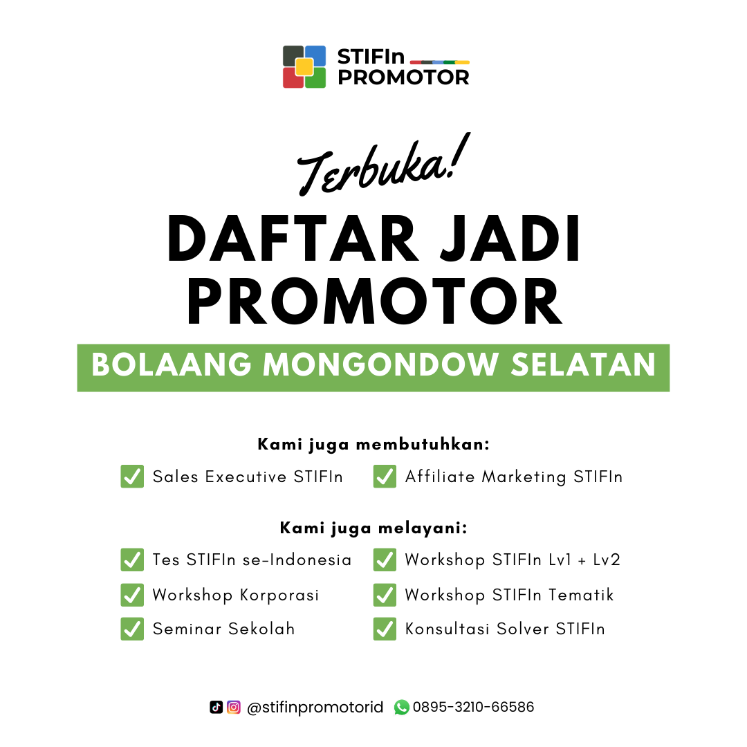 Daftar Promotor STIFIn Bolaang Mongondow Selatan – Sulawesi Utara