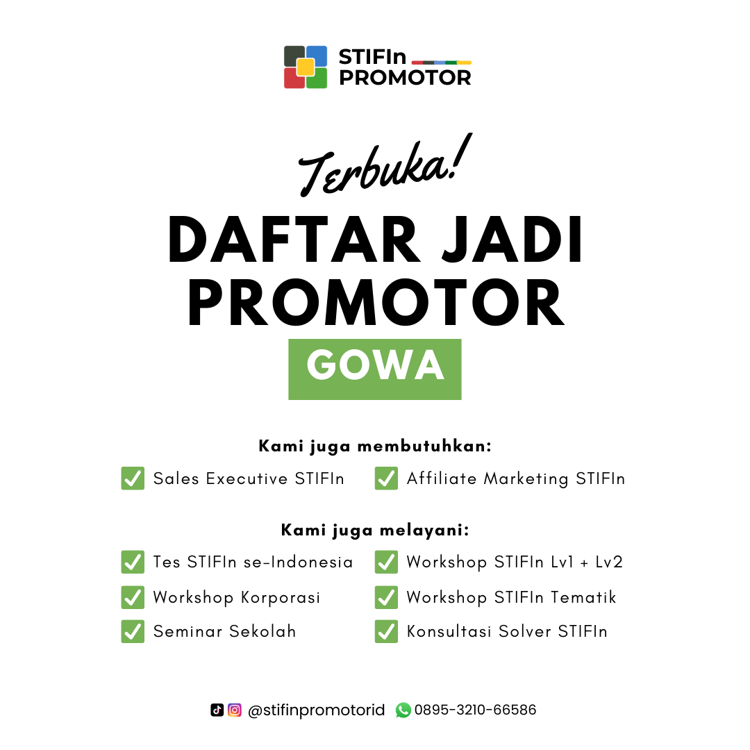 Daftar Promotor STIFIn Gowa – Sulawesi Selatan