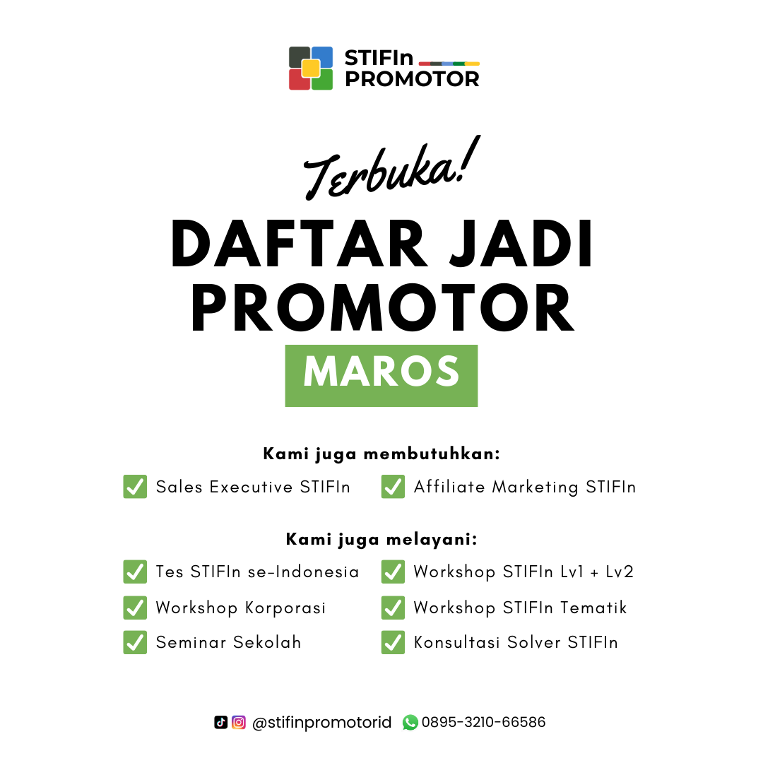 Daftar Promotor STIFIn Maros – Sulawesi Selatan