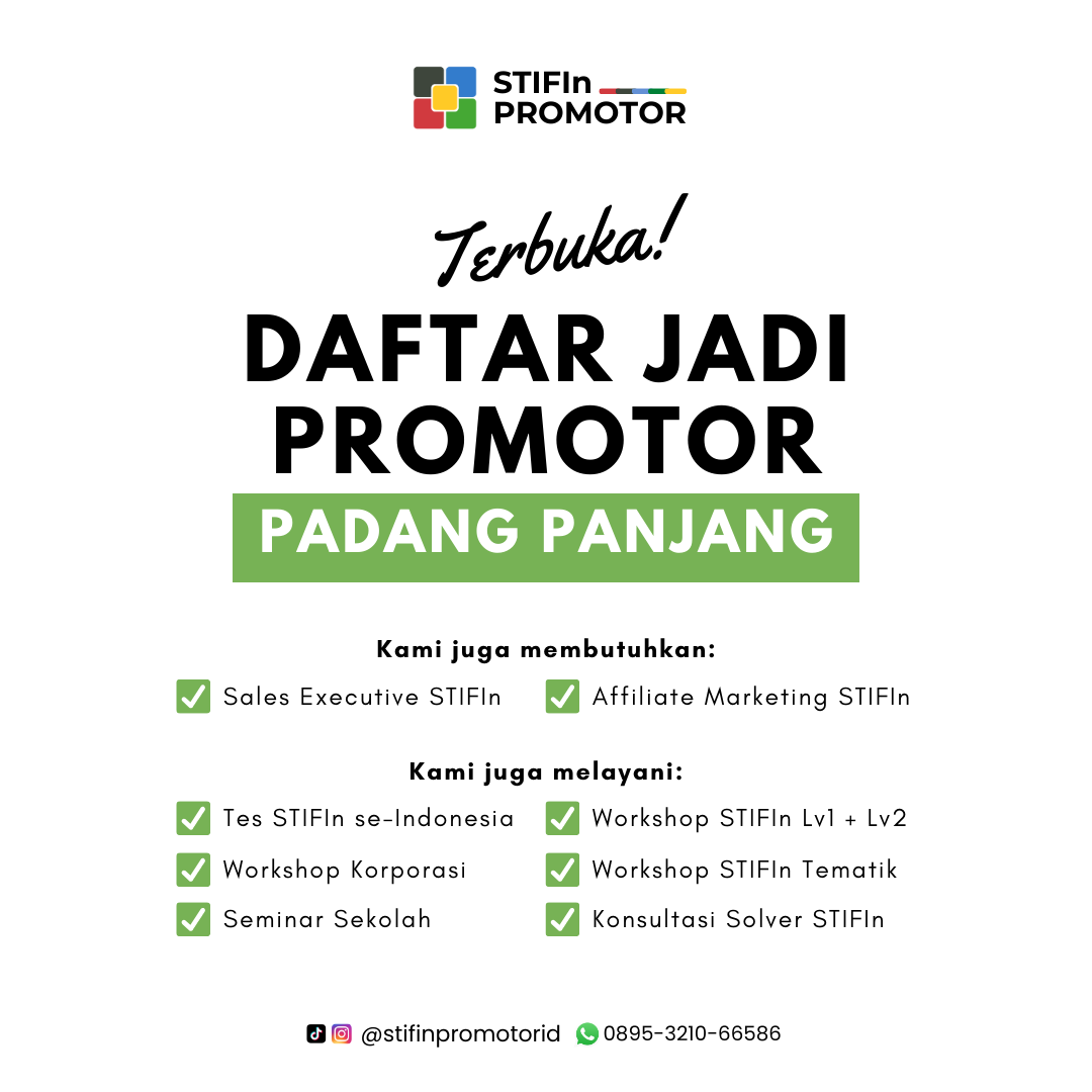 Daftar Promotor STIFIn Padang Panjang – Sumatra Barat