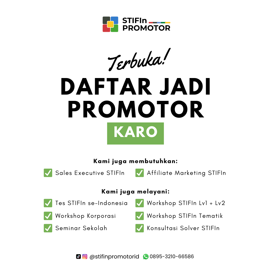 Daftar Promotor STIFIn Karo – Sumatra Utara