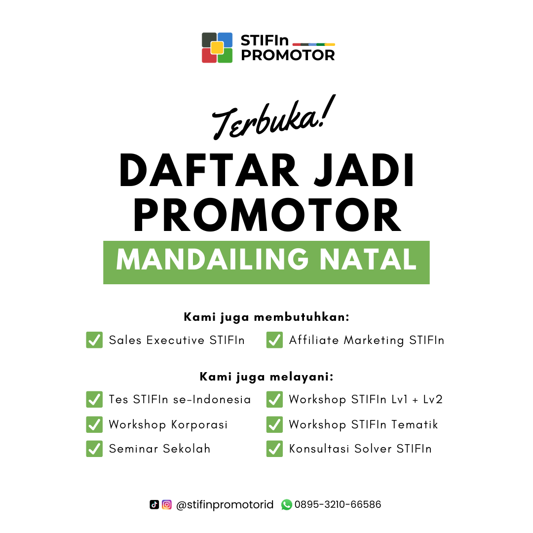Daftar Promotor STIFIn Mandailing Natal – Sumatra Utara