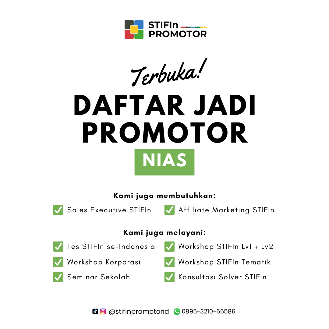 Daftar Promotor STIFIn Nias – Sumatra Utara