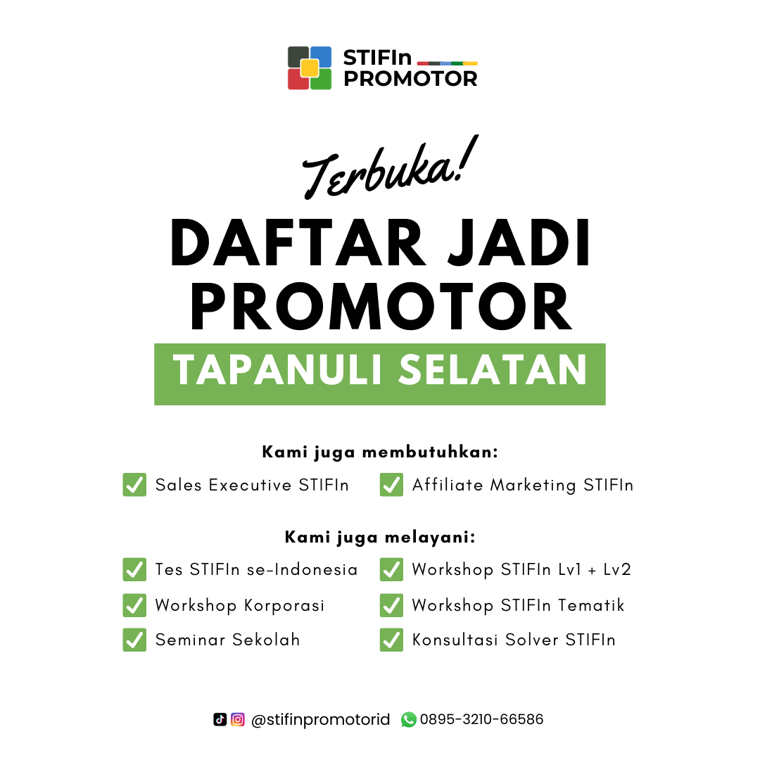 Daftar Promotor STIFIn Tapanuli Selatan – Sumatra Utara