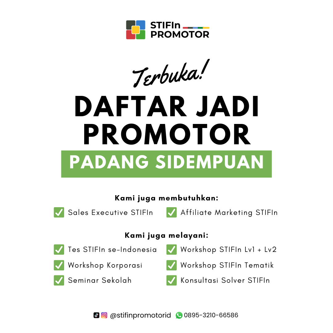 Daftar Promotor STIFIn Padang Sidempuan – Sumatra Utara